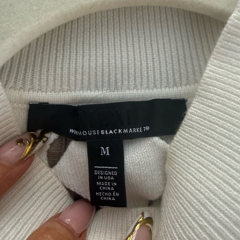 White House Black Market White Sleeveless Knit Tank with Decorative Cutout Back - Picture 6 of 6